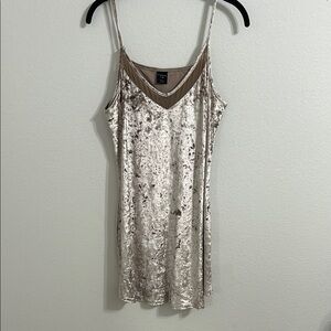 Ethereal Metallic Velvet Mini Dress
